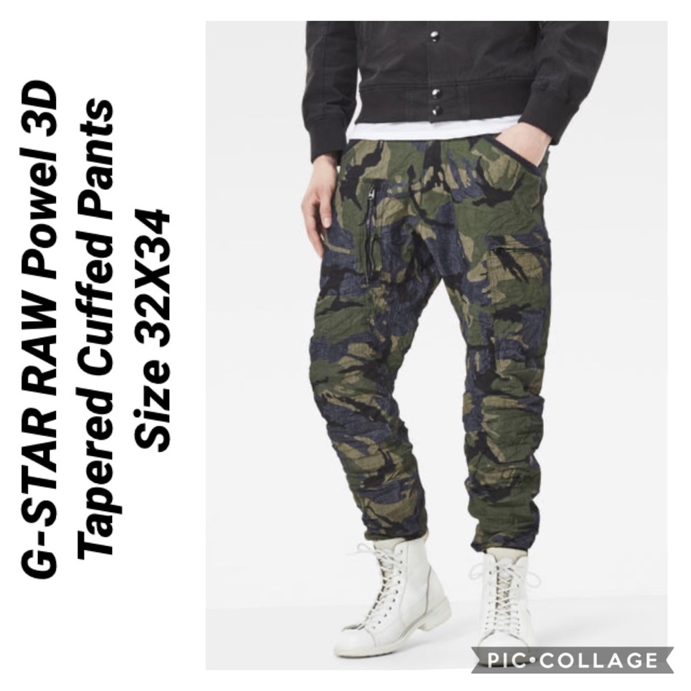 G-Star RAW Camo Tapered Cuffed Pants